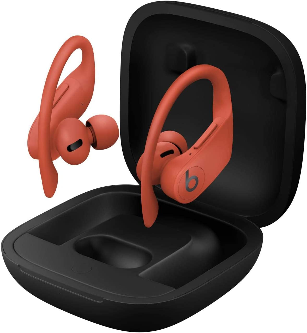 Power Pro Wireless Earbuds – H1 Chip Bluetooth Headphones with Mic, 9-Hour Battery, Sweat Resistant – Lava Red